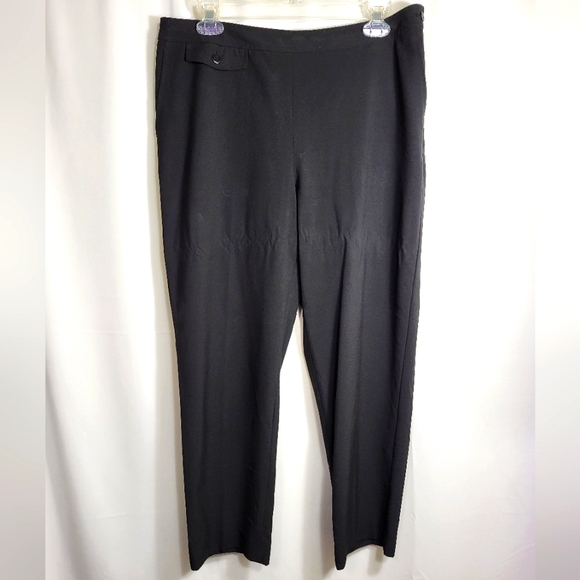 Talbots black stretch pull-on slacks   women's 12P  #745 - Picture 1 of 4